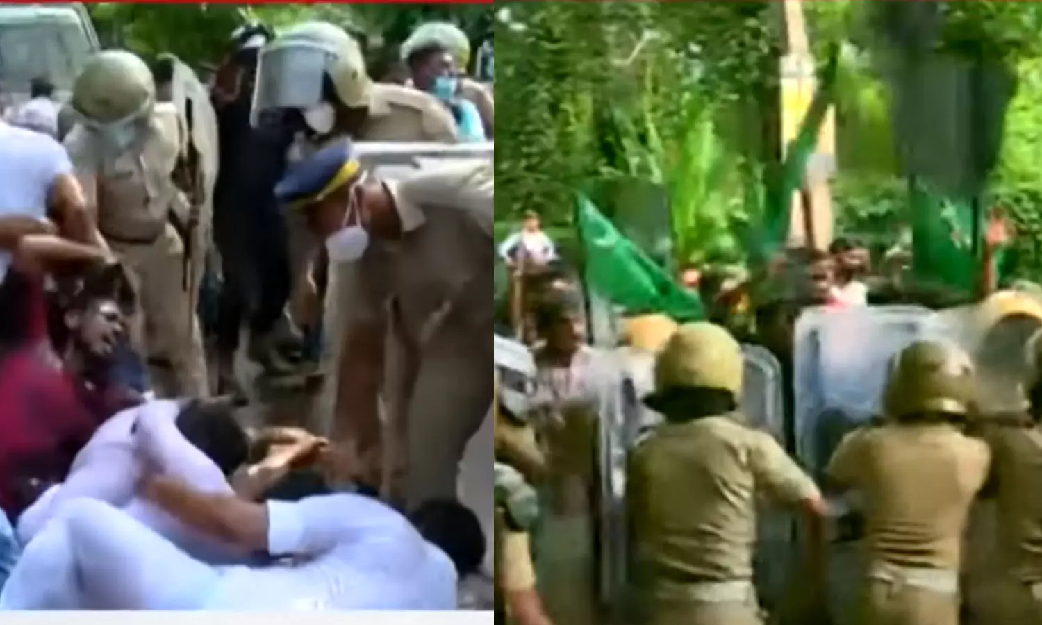 മുഖ്യമന്ത്രിക്കെതിരായ പ്രതിഷേധം തുടരുന്നു; കണ്ണൂരിൽ പ്രതിഷേധക്കാർക്ക് നേരെ പൊലീസ് ലാത്തി വീശി