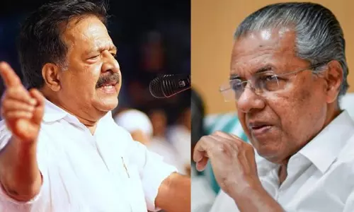 മുഖ്യമന്ത്രി ഭീരുവാണ്, പിണറായിയുടെ പേടിമാറാൻ ജനങ്ങള് പ്രാർത്ഥിക്കണം...; പരിഹാസവുമായി ചെന്നിത്തല മുഖ്യമന്ത്രി ഭീരുവാണ്, പിണറായിയുടെ പേടിമാറാൻ ജനങ്ങള് പ്രാർത്ഥിക്കണം...; പരിഹാസവുമായി ചെന്നിത്തല