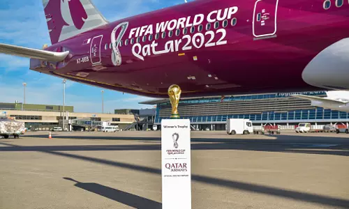 ലോകകപ്പ് സമയത്ത് 70 ലക്ഷത്തിലേറെ യാത്രക്കാര് ഖത്തറിലെ വിമാനത്താവളങ്ങളിലെത്തുമെന്ന് റിപ്പോര്ട്ട് ലോകകപ്പ് സമയത്ത് 70 ലക്ഷത്തിലേറെ യാത്രക്കാര് ഖത്തറിലെ വിമാനത്താവളങ്ങളിലെത്തുമെന്ന് റിപ്പോര്ട്ട്