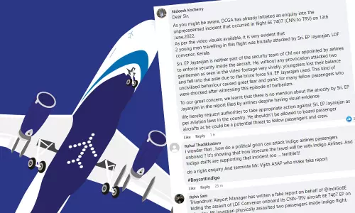 ഇ.പി ജയരാജനെതിരെ റിപ്പോര്‍ട്ടില്‍ പരാമര്‍ശമില്ല: ഇന്‍ഡിഗോ  വിമാനക്കമ്പനിക്കെതിരെ സോഷ്യല്‍ മീഡിയ പ്രതിഷേധം