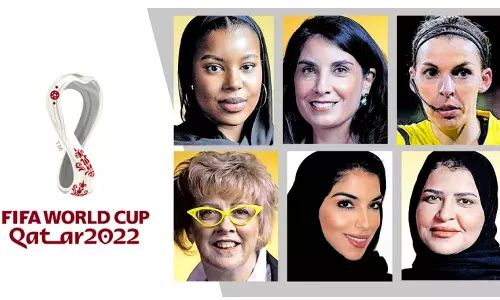 പെണ്ണുങ്ങളുടെ ഖത്തർ ലോകകപ്പ്; കായിക മാമാങ്കത്തിന്റെ സംഘാടനത്തിന് ചുക്കാൻ പിടിച്ച് പെൺപട