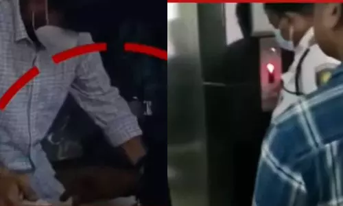 വൃക്കയടങ്ങിയ പെട്ടി തട്ടിയെടുത്തെന്ന മെഡിക്കൽ കോളജ് അധികൃതരുടെ വാദം തെറ്റ്, വഴികാട്ടിയത് സെക്യൂരിറ്റി ജീവനക്കാരന്; ദൃശ്യങ്ങൾ പുറത്ത് വൃക്കയടങ്ങിയ പെട്ടി തട്ടിയെടുത്തെന്ന മെഡിക്കൽ കോളജ് അധികൃതരുടെ വാദം തെറ്റ്, വഴികാട്ടിയത് സെക്യൂരിറ്റി ജീവനക്കാരന്; ദൃശ്യങ്ങൾ പുറത്ത്