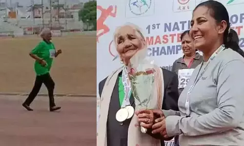 വയസ് 105; 100 മീറ്ററിൽ റെക്കോർഡ്, അത്ഭുതമായി രാംബായി