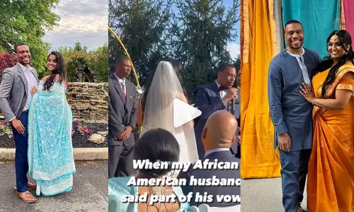 ഞാനെന്‍റെ ഭാര്യയെ കണ്ടുപിടിച്ചു; ആഫ്രിക്കന്‍-അമേരിക്കന്‍ വരന്‍റെ മലയാളം കേട്ട് അന്തംവിട്ട് ബന്ധുക്കള്‍; വൈറലായി വീഡിയോ