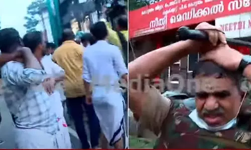 കോട്ടയത്ത് യുഡിഎഫ് കലക്ട്രേറ്റ് മാർച്ചിൽ സംഘർഷം; കല്ലേറിൽ ഡിവൈഎസ്പിക്ക് പരിക്ക്