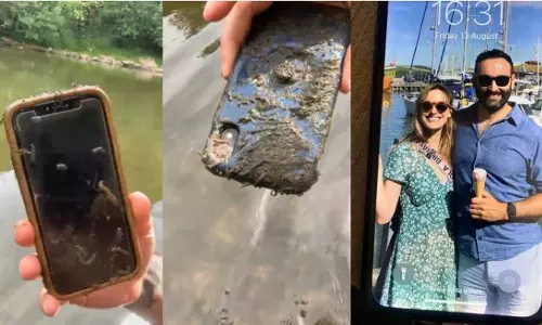 ഒരു വർഷം മുമ്പ് നദിയിൽ വീണ ഐ.ഫോൺ തിരികെ കിട്ടി; യാതൊരു കേടുമില്ലാതെ...വിശ്വസിക്കാനാവാതെ ഉടമ
