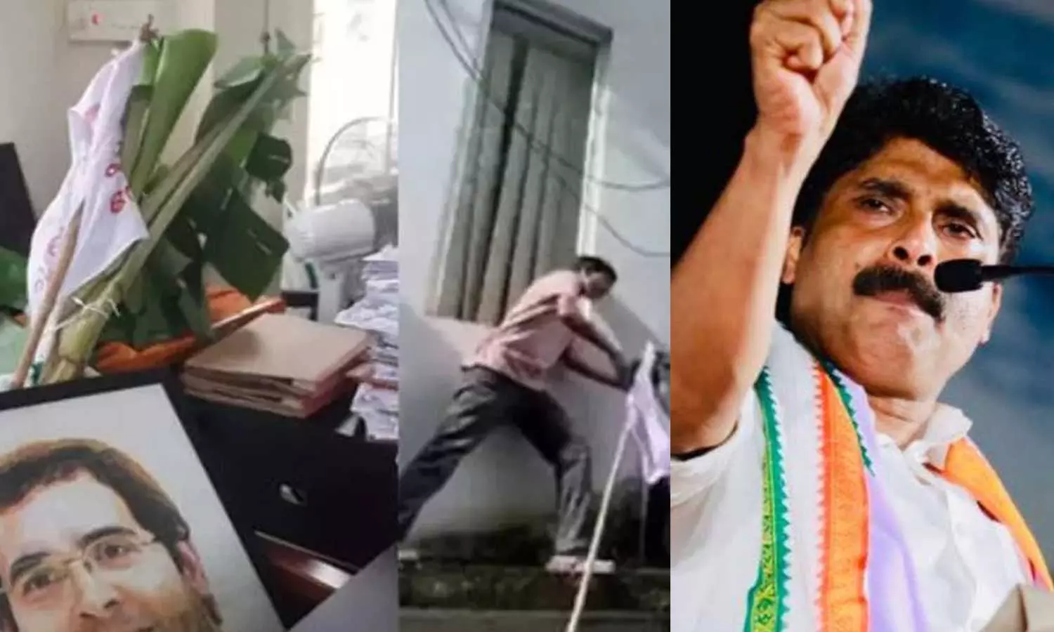 രാഹുൽ ഗാന്ധിയുടെ ഓഫീസ് ആക്രമിക്കാനെത്തിയ എസ്.എഫ്.ഐക്കാരെ പൊലീസ് പുറത്തുതട്ടി പ്രോത്സാഹിപ്പിച്ചു- സി.സി.ടി.വി ദൃശ്യങ്ങൾ പുറത്തുവിട്ട് ടി. സിദ്ദിഖ്