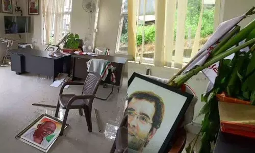 രാഹുൽ ഗാന്ധിയുടെ ഓഫീസിലെ ഗാന്ധി ചിത്രം തകർത്തത് എസ്.എഫ്.ഐക്കാർ പോയ ശേഷമെന്ന് പൊലീസ് റിപ്പോർട്ട്