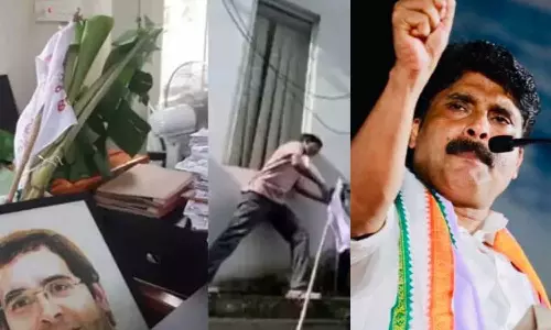 രാഹുൽ ഗാന്ധിയുടെ ഓഫീസ് ആക്രമിക്കാനെത്തിയ എസ്.എഫ്.ഐക്കാരെ പൊലീസ് പുറത്തുതട്ടി പ്രോത്സാഹിപ്പിച്ചു- സി.സി.ടി.വി ദൃശ്യങ്ങൾ പുറത്തുവിട്ട് ടി. സിദ്ദിഖ്