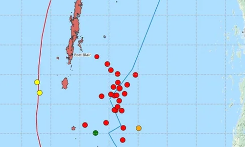 24 മണിക്കൂറിൽ 22 ഭൂകമ്പം; ആന്തമാൻ കടലിൽ തുടർ ഭൂചലനം 24 മണിക്കൂറിൽ 22 ഭൂകമ്പം; ആന്തമാൻ കടലിൽ തുടർ ഭൂചലനം
