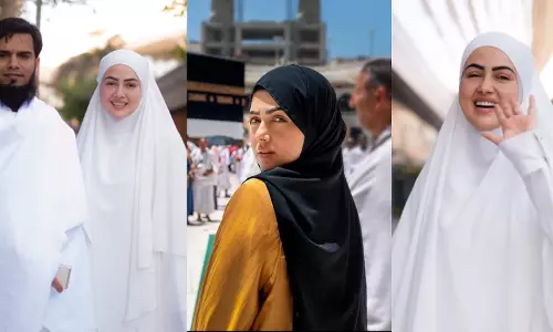 വിവരിക്കാൻ വാക്കുകളില്ല; ആദ്യ ഹജ്ജ് ചെയ്ത് സനാ ഖാൻ