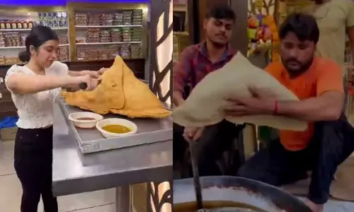 എട്ടുകിലോയുള്ള ബാഹുബലി സമൂസ; അരമണിക്കൂറിനുള്ളിൽ കഴിച്ചുതീർത്താൽ 51,000 രൂപ സമ്മാനം