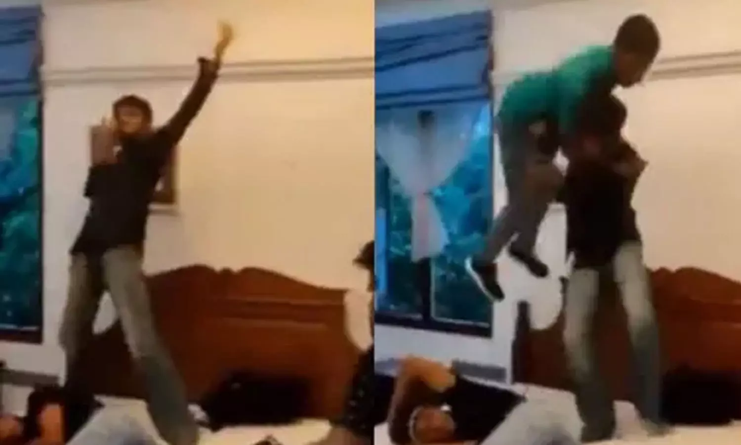 പ്രധാനമന്ത്രിയുടെ കിടക്കയിൽ ഗുസ്തി ! ഔദ്യോഗിക വസതിയും കീഴടക്കി ലങ്കൻ പ്രക്ഷോഭകർ: വീഡിയോ