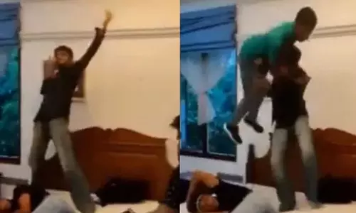 പ്രധാനമന്ത്രിയുടെ കിടക്കയിൽ ഗുസ്തി ! ഔദ്യോഗിക വസതിയും കീഴടക്കി ലങ്കൻ പ്രക്ഷോഭകർ: വീഡിയോ