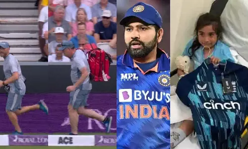 പന്തുകൊണ്ടു പരിക്കേറ്റ കുട്ടിയെ സന്ദർശിച്ച് രോഹിത്, ജഴ്‌സി നൽകി ഇംഗ്ലണ്ട്