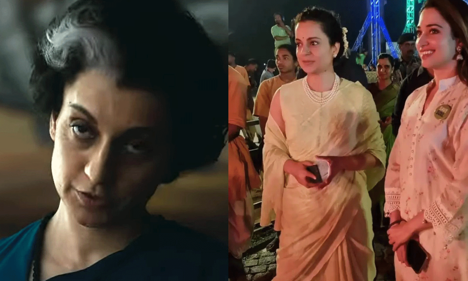 ഗംഭീരം; ഇന്ദിരാഗാന്ധിയായുള്ള കംഗണയുടെ മേക്കോവറില്‍ അമ്പരന്ന് തമന്ന