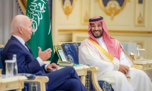 സൗദിയും യുഎസും വിവിധ വിഷയങ്ങളിൽ ധാരണയിലെത്തി; ജമാൽ ഖഷോഗി വിഷയം ചോദിച്ച് ജിദ്ദയിൽ മാധ്യമ പ്രവർത്തകർ സൗദിയും യുഎസും വിവിധ വിഷയങ്ങളിൽ ധാരണയിലെത്തി; ജമാൽ ഖഷോഗി വിഷയം ചോദിച്ച് ജിദ്ദയിൽ മാധ്യമ പ്രവർത്തകർ