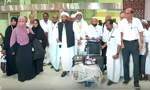 കേരളത്തില്‍ നിന്നുള്ള ഹാജിമാരുടെ ആദ്യ സംഘം മടങ്ങിയെത്തി