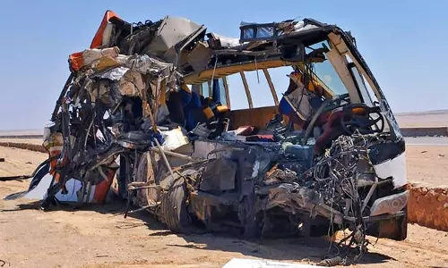 ഈജിപ്തിൽ വാഹനാപകടത്തിൽപെട്ട് 25 പേർ മരിച്ച   സംഭവത്തിൽ അനുശോചനമറിയിച്ച് സൗദി