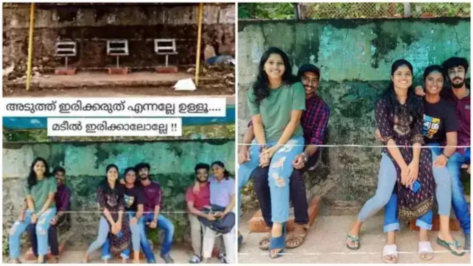 മടീല്‍ ഇരിക്കാലോല്ലേ: സീറ്റ് വെട്ടിപ്പൊളിച്ച സദാചാര ഗുണ്ടകൾക്ക് ചുട്ട മറുപടിയുമായി വിദ്യാര്‍ഥികള്‍