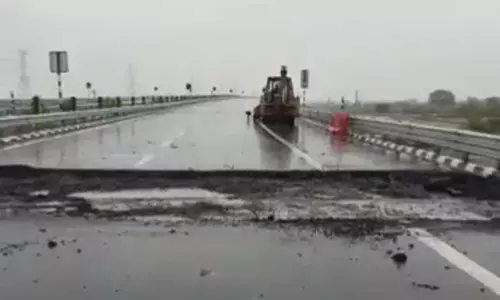 15000 കോടി മുടക്കി നിർമിച്ച എക്‌സ്പ്രസ് വേ ഒരാഴ്ച തികയും മുമ്പ് തകർന്നു