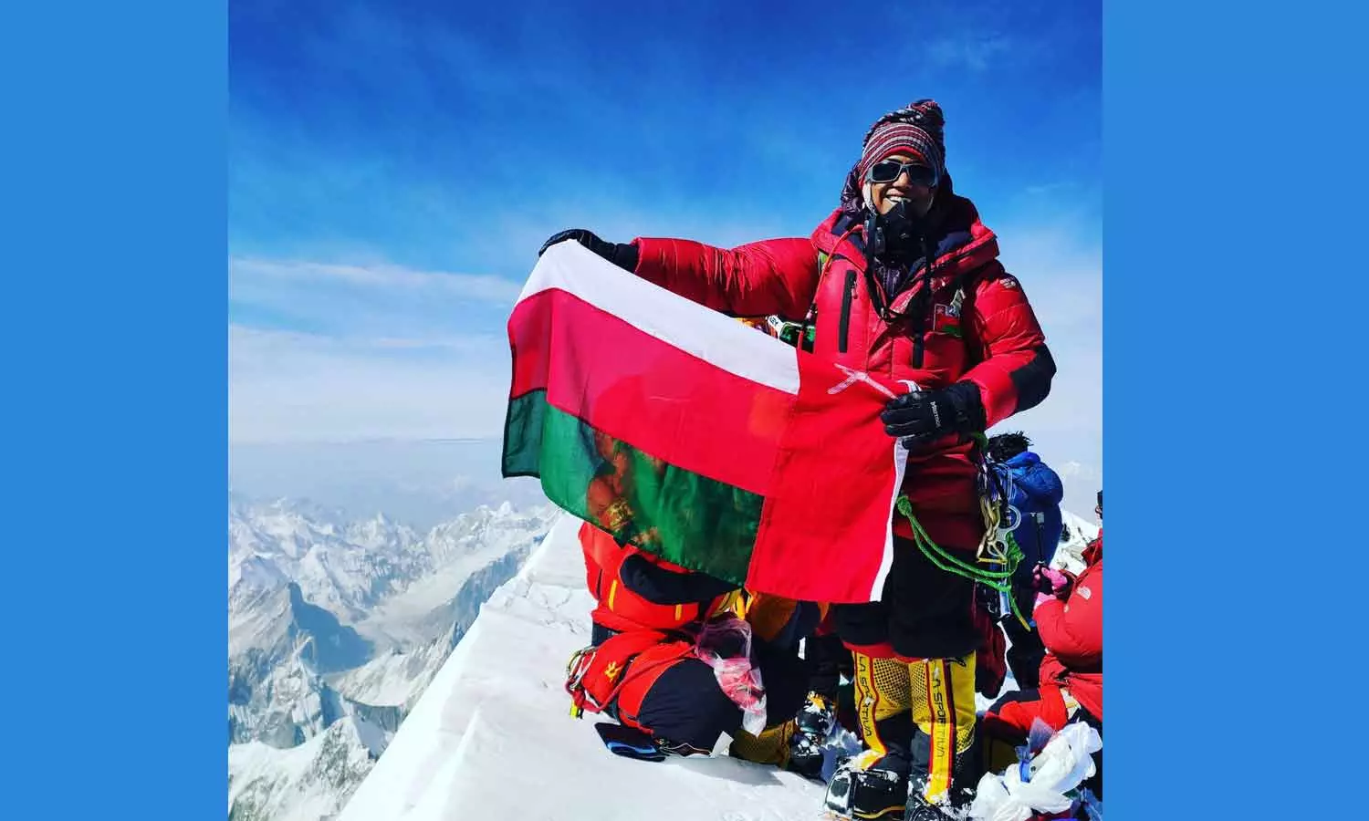 ലോകത്തിലെ രണ്ടാമത്തെ വലിയ കൊടുമുടിയായ പാകിസ്താനിലെ കെ 2 മൗണ്ടൻ കീഴടക്കി ഒമാനി വനിത ലോകത്തിലെ രണ്ടാമത്തെ വലിയ കൊടുമുടിയായ പാകിസ്താനിലെ കെ 2 മൗണ്ടൻ കീഴടക്കി ഒമാനി വനിത