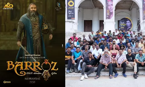 ഇതാണ് ടീം ബറോസ്, ലൊക്കേഷനിൽനിന്ന് സൈൻ ഓഫ് ചെയ്യുന്നു, ഇനി കാത്തിരിപ്പ്: മോഹൻലാൽ