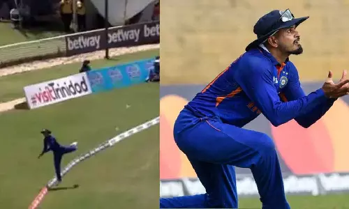 ബാറ്റിങിൽ തിളങ്ങാനായില്ലെങ്കിലെന്താ, അടിപൊളി ഫീൽഡിങുമായി ശ്രേയസ് അയ്യർ