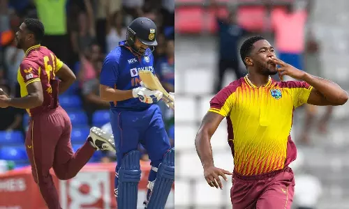 കൊടുങ്കാറ്റായി മക്കോയ്; വിൻഡീസിനെതിരെ ഇന്ത്യക്ക് ബാറ്റിങ് തകർച്ച