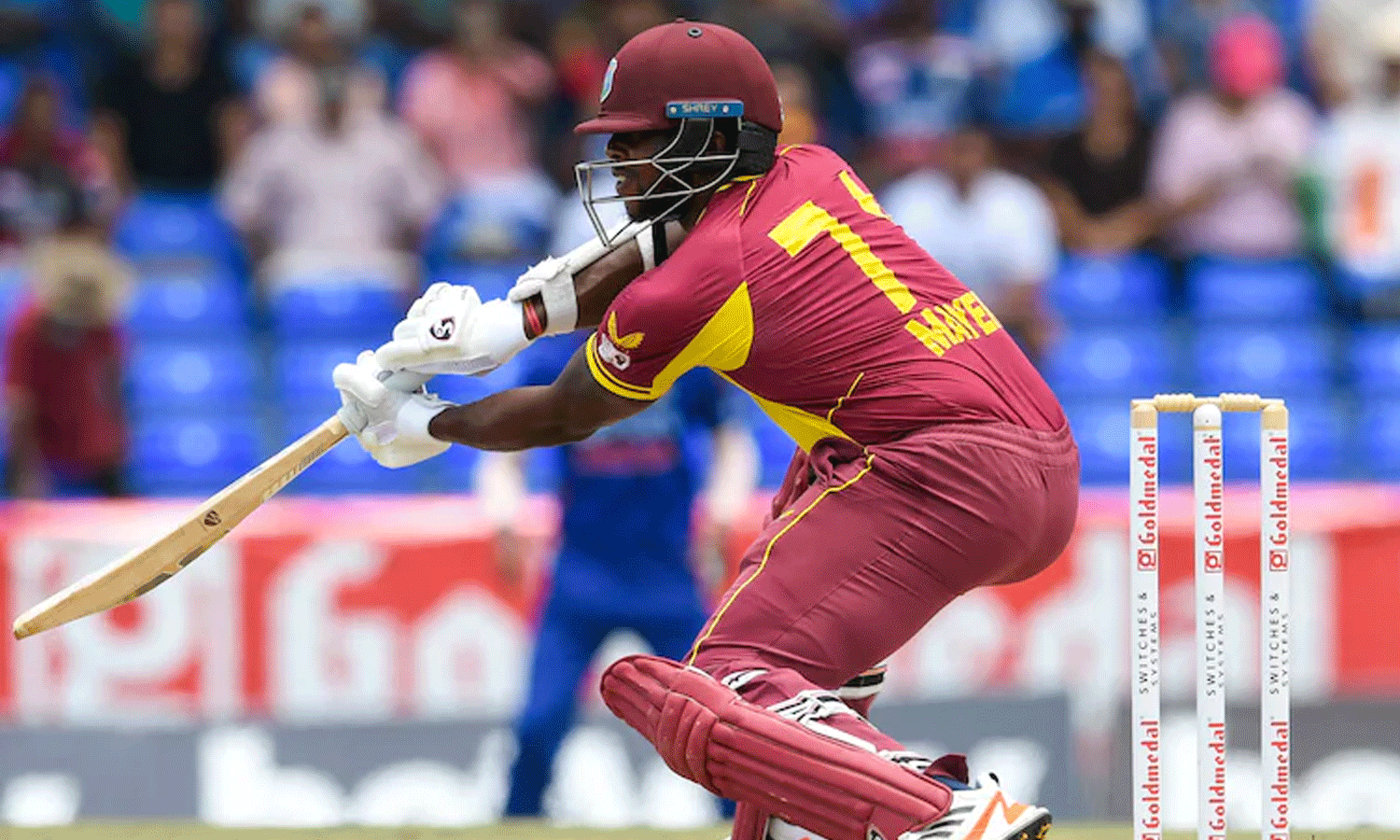 മെയേഴ്‌സിന് അർധസെഞ്ച്വറി; ഇന്ത്യക്ക് 165 റണ്‍സ് വിജയ ലക്ഷ്യം