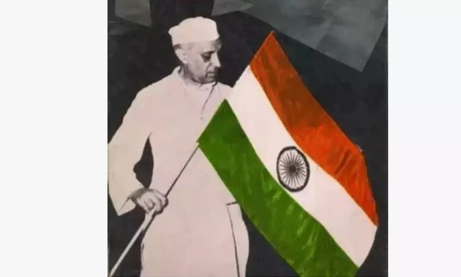 ത്രിവർണപതാക ഓരോ ഇന്ത്യക്കാരന്റെയും ഹൃദയത്തിലാണ്;  നെഹ്‌റുവിന്റെ ചിത്രം  മുഖചിത്രമാക്കി രാഹുൽഗാന്ധി