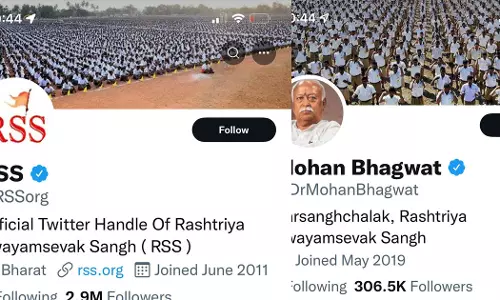 52 വർഷമായി പതാക ഉയർത്താത്തവർ പ്രധാനമന്ത്രിയെ അനുസരിക്കുമോ; സമൂഹമാധ്യമ പ്രൊഫൈൽ ത്രിവർണമാക്കാത്തതിൽ ആർ.എസ്.എസ്സിനെതിരെ വിമർശനം