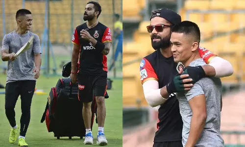 യഥാർത്ഥ സുഹൃത്തെന്ന് എനിക്ക് വിളിക്കാനാവുന്ന മനുഷ്യൻ; ഛേത്രിക്ക് കോഹ്ലിയുടെ പിറന്നാൾ ആശംസ യഥാർത്ഥ സുഹൃത്തെന്ന് എനിക്ക് വിളിക്കാനാവുന്ന മനുഷ്യൻ; ഛേത്രിക്ക് കോഹ്ലിയുടെ പിറന്നാൾ ആശംസ