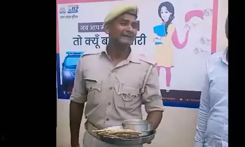 വെള്ളം കലർന്ന പരിപ്പ് കറിയും പാതി വെന്ത റൊട്ടിയും, ഇത് മൃഗങ്ങൾ പോലും തിന്നില്ല; മെസ്സിലെ ഭക്ഷണത്തെക്കുറിച്ച് യുപിയിലെ പൊലീസുകാരൻ വെള്ളം കലർന്ന പരിപ്പ് കറിയും പാതി വെന്ത റൊട്ടിയും, ഇത് മൃഗങ്ങൾ പോലും തിന്നില്ല; മെസ്സിലെ ഭക്ഷണത്തെക്കുറിച്ച് യുപിയിലെ പൊലീസുകാരൻ