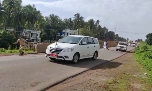 വീണാ ജോർജിന് നേരെ യൂത്ത് ലീഗ് പ്രവർത്തകരുടെ കരിങ്കൊടി