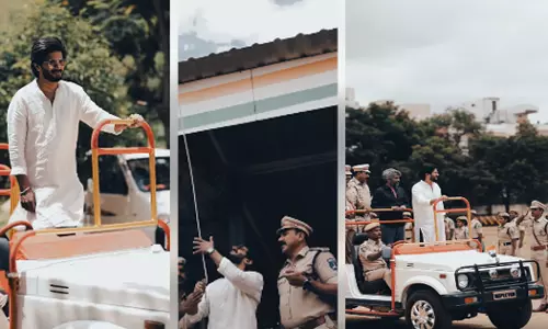 തുറന്ന ജീപ്പില്‍ യാത്ര, പതാക ഉയർത്തല്‍;   സ്വാതന്ത്ര്യ ദിനത്തിൽ ഹൈദരാബാദ് പൊലീസിന്‍റെ പ്രത്യേക അതിഥിയായി ദുൽഖർ