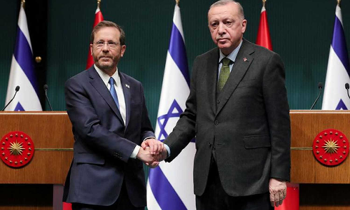 ഇസ്രായേൽ തുർക്കി ബന്​ധം പുനഃസ്ഥാപിച്ചു; ഫലസ്​തീൻ പിന്തുണ തുടരുമെന്ന്​ തുർക്കി