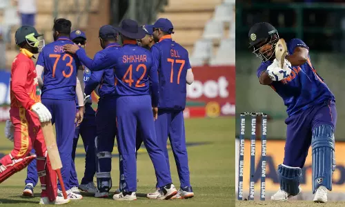 എറിഞ്ഞിട്ട് താക്കൂർ, പ്രഹരിച്ച് സഞ്ജുവും; സിംബാബ്വേക്കെതിരെ ഇന്ത്യക്ക് തകർപ്പൻ ജയം എറിഞ്ഞിട്ട് താക്കൂർ, പ്രഹരിച്ച് സഞ്ജുവും; സിംബാബ്വേക്കെതിരെ ഇന്ത്യക്ക് തകർപ്പൻ ജയം