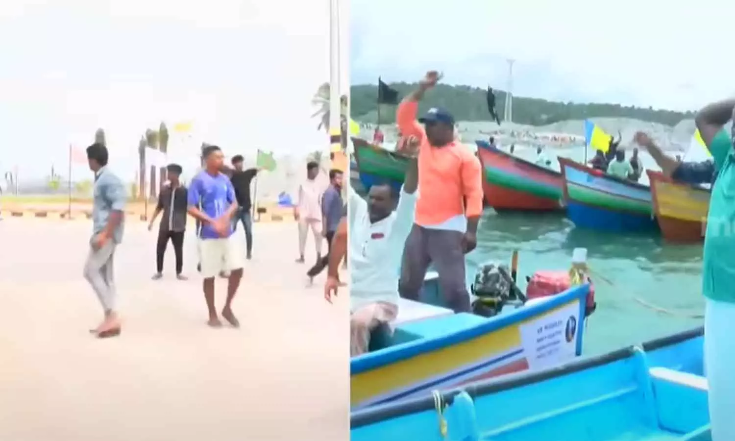 വിഴിഞ്ഞത്ത് സമരം കടുക്കുന്നു: ഏഴാം ദിനത്തിൽ കരയിലും കടലിലും പ്രതിഷേധം വിഴിഞ്ഞത്ത് സമരം കടുക്കുന്നു: ഏഴാം ദിനത്തിൽ കരയിലും കടലിലും പ്രതിഷേധം