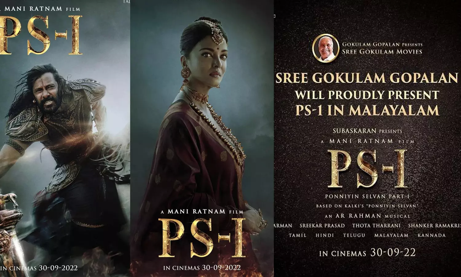 പൊന്നിയൻ സെൽവൻ , കേരള വിതരണാവകാശം ശ്രീ ​ഗോകുലം മൂവീസിന്