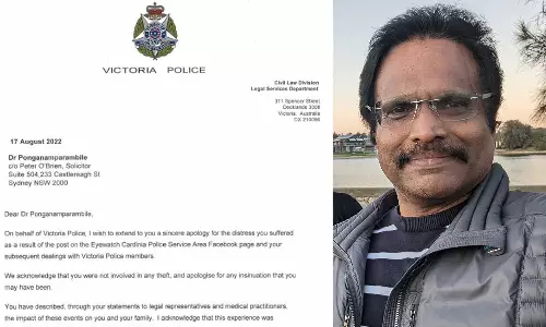 കള്ളനാക്കിയവർക്കെതിരെ രണ്ടുവർഷത്തെ നിയമപോരാട്ടം; ആസ്ട്രേലിയൻ പൊലീസിനെ മുട്ടുകുത്തിച്ച് മലയാളി കള്ളനാക്കിയവർക്കെതിരെ രണ്ടുവർഷത്തെ നിയമപോരാട്ടം; ആസ്ട്രേലിയൻ പൊലീസിനെ മുട്ടുകുത്തിച്ച് മലയാളി