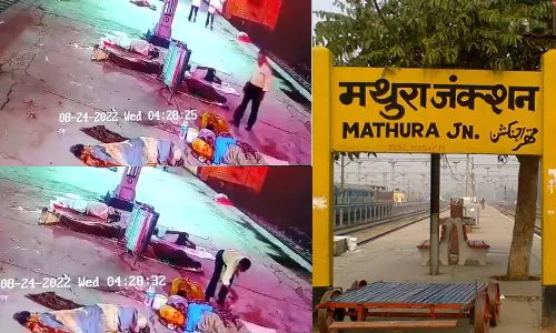 യുപിയിൽ റെയിൽവേ പ്ലാറ്റ്ഫോമിൽ ഉറങ്ങിക്കിടന്ന അമ്മയ്ക്കരികിൽ നിന്ന് കുഞ്ഞിനെ മോഷ്ടിച്ച് യുവാവ്