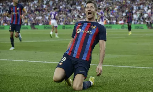 ഇരട്ട ഗോളുമായി ലെവൻഡോസ്‌കി; ലാലിഗയിൽ ബാഴ്‌സക്ക് രണ്ടാം ജയം