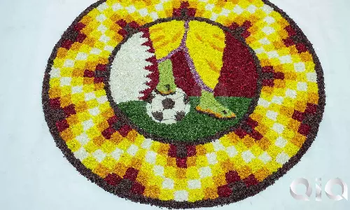 ലോകകപ്പ് കാഴ്ചകൾ നിറച്ച് പൂക്കളങ്ങൾ; ആഘോഷമാക്കി ഖത്തർ ഇന്ത്യൻ അസോസിയേഷൻ