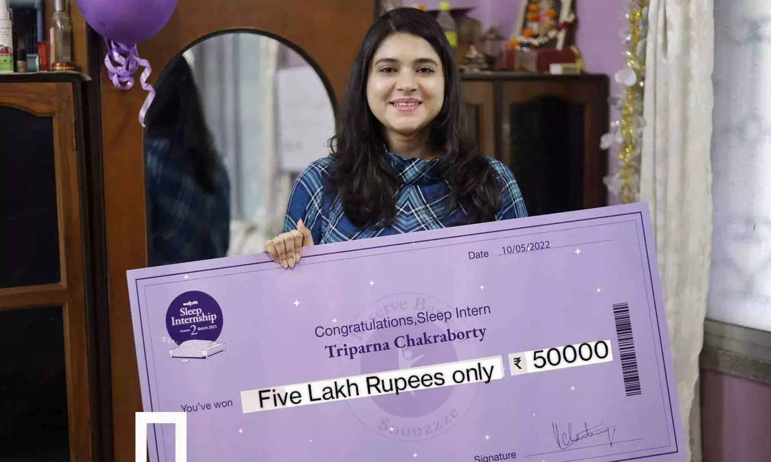 ഉറങ്ങിയുറങ്ങി അടിച്ചെടുത്തത് അഞ്ചു ലക്ഷം! ഇന്ത്യയുടെ ഉറക്കറാണിയായി ത്രിപർണ