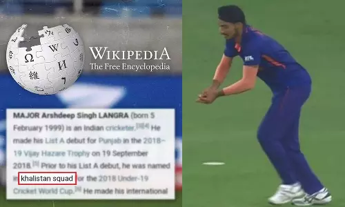 പാകിസ്താനെതിരെ ക്യാച്ച് വിട്ടു; അർഷ്‍ദീപിനെ ഖലിസ്ഥാനിയാക്കി വിദ്വേഷ പ്രചാരണം, വിക്കിപീഡിയ തിരുത്തി