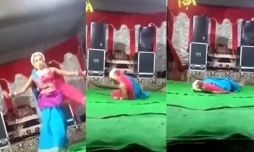 ​ഗണേശോത്സവ വേദിയിൽ നൃത്തത്തിനിടെ സ്റ്റേജിൽ കുഴഞ്ഞുവീണ് മരിച്ച് കലാകാരൻ