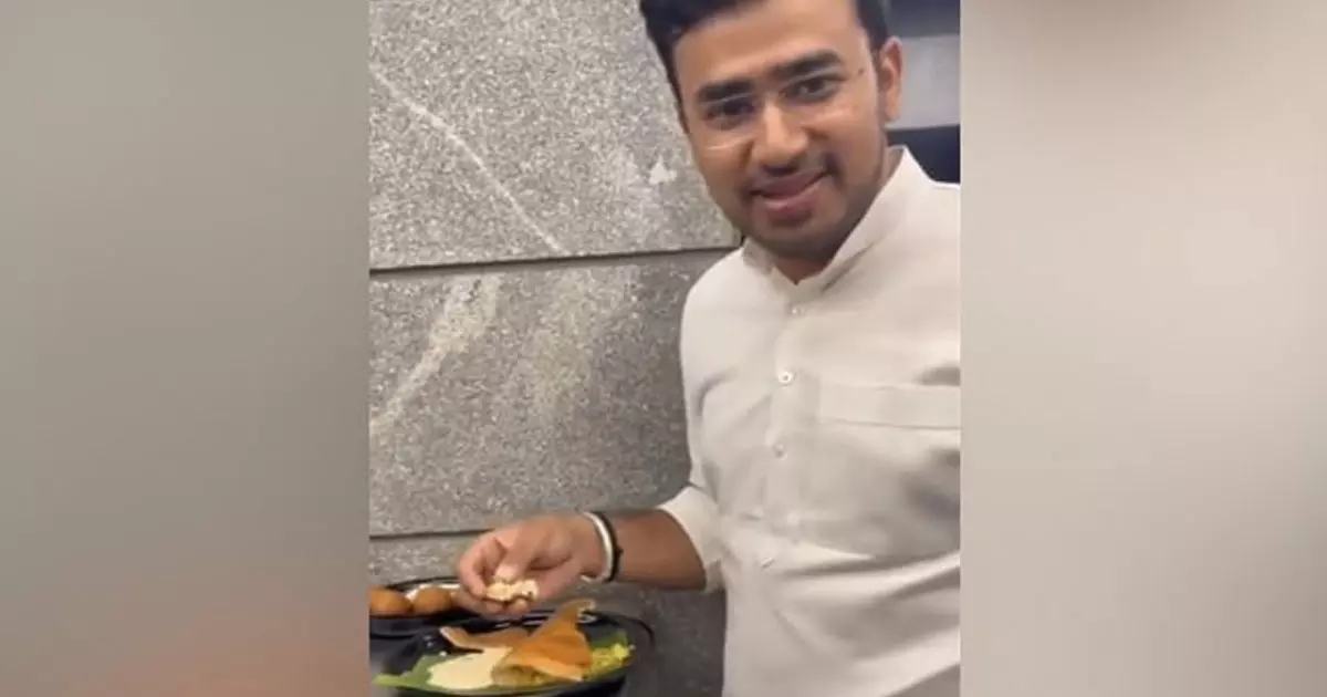 ആരാ എന്‍റെ ദോശ തിന്നത്? കോണ്‍ഗ്രസ് അയച്ച 10 മസാലദോശ കിട്ടിയില്ലെന്ന് തേജസ്വി സൂര്യ