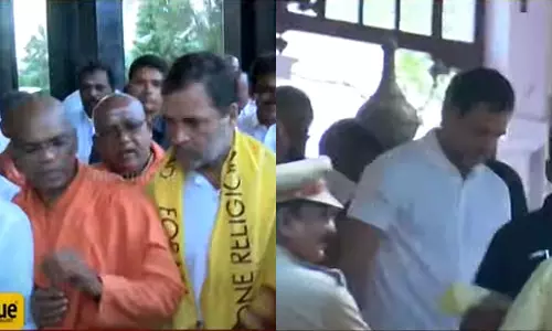 ശിവ​ഗിരി മഠത്തിൽ സന്ദർശനം നടത്തി രാഹുൽ ​ഗാന്ധി; ഭാരത് ജോ‍‍ഡോ യാത്ര ഇന്ന് കൊല്ലം ജില്ലയിൽ