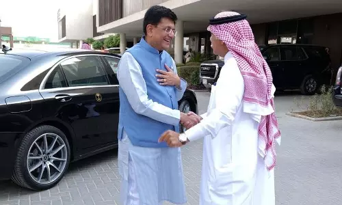 ഇന്ത്യൻ വാണിജ്യമന്ത്രി പിയൂഷ് ഗോയൽ സൗദിയിലെത്തി ഇന്ത്യൻ വാണിജ്യമന്ത്രി പിയൂഷ് ഗോയൽ സൗദിയിലെത്തി